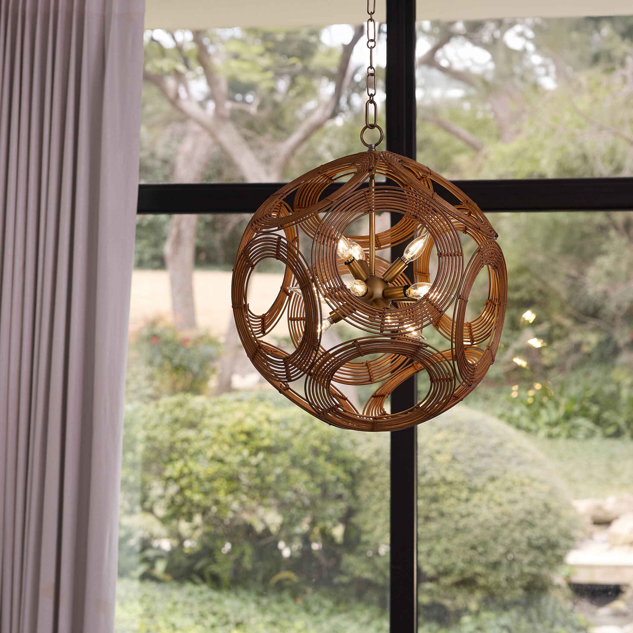 Kalio 12 Light 22 inch Brushed Brass Pendant Ceiling Light