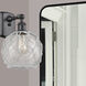 Ballston Farmhouse Rope Armed Sconce Wall Light in Matte Black, Bulb Not Included, Clear Glass with White Rope, Ballston