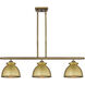 Adirondack 3 Light 36 inch Brushed Brass Island Light Ceiling Light in Incandescent