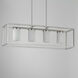 Lateral 4 Light 36 inch Satin Nickel Linear Pendant Ceiling Light
