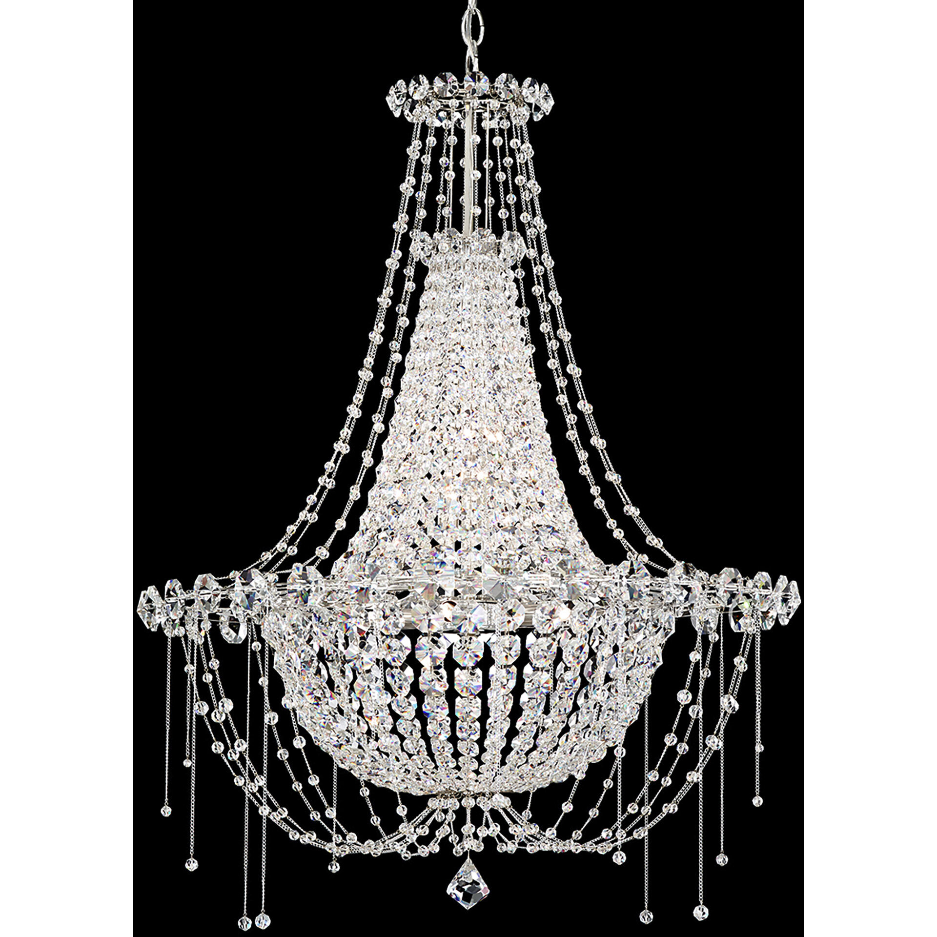 Chrysalita 6 Light 25 inch Polished Stainless Steel Chandelier Ceiling Light in Spectra