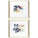 Abstract Blue and Orange and Green and Pink Framed Art, Propac