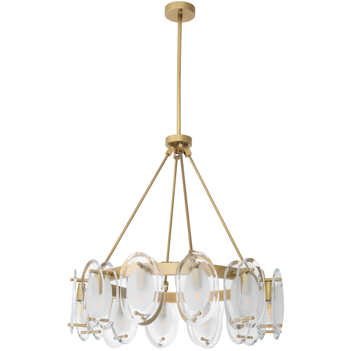 Sublime 12 Light 29.53 inch Antique Brass Chandelier Ceiling Light
