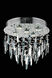 Galaxy 5 Light 16 inch Silver and Clear Mirror Flush Mount Ceiling Light in Royal Cut