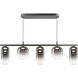 Refrax 5 Light 35.88 inch Matte Black Pendant Ceiling Light