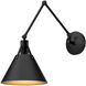 Alora Mood Archer 1 Light 9.5 inch Matte Black Bath Vanity Light Wall Light