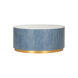Bradshaw Orrell Natural White/Blue/Antique Gold Leaf Cocktail Table