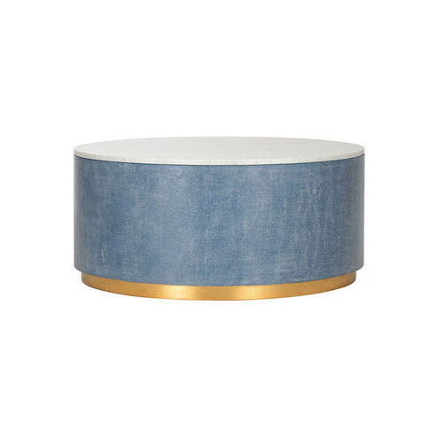 Bradshaw Orrell Natural White/Blue/Antique Gold Leaf Cocktail Table