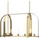 Triomphe 9 Light 41 inch Modern Brass Linear Pendant Ceiling Light