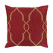 Fallon 22 X 22 inch Dark Red and Dark Brown Throw Pillow