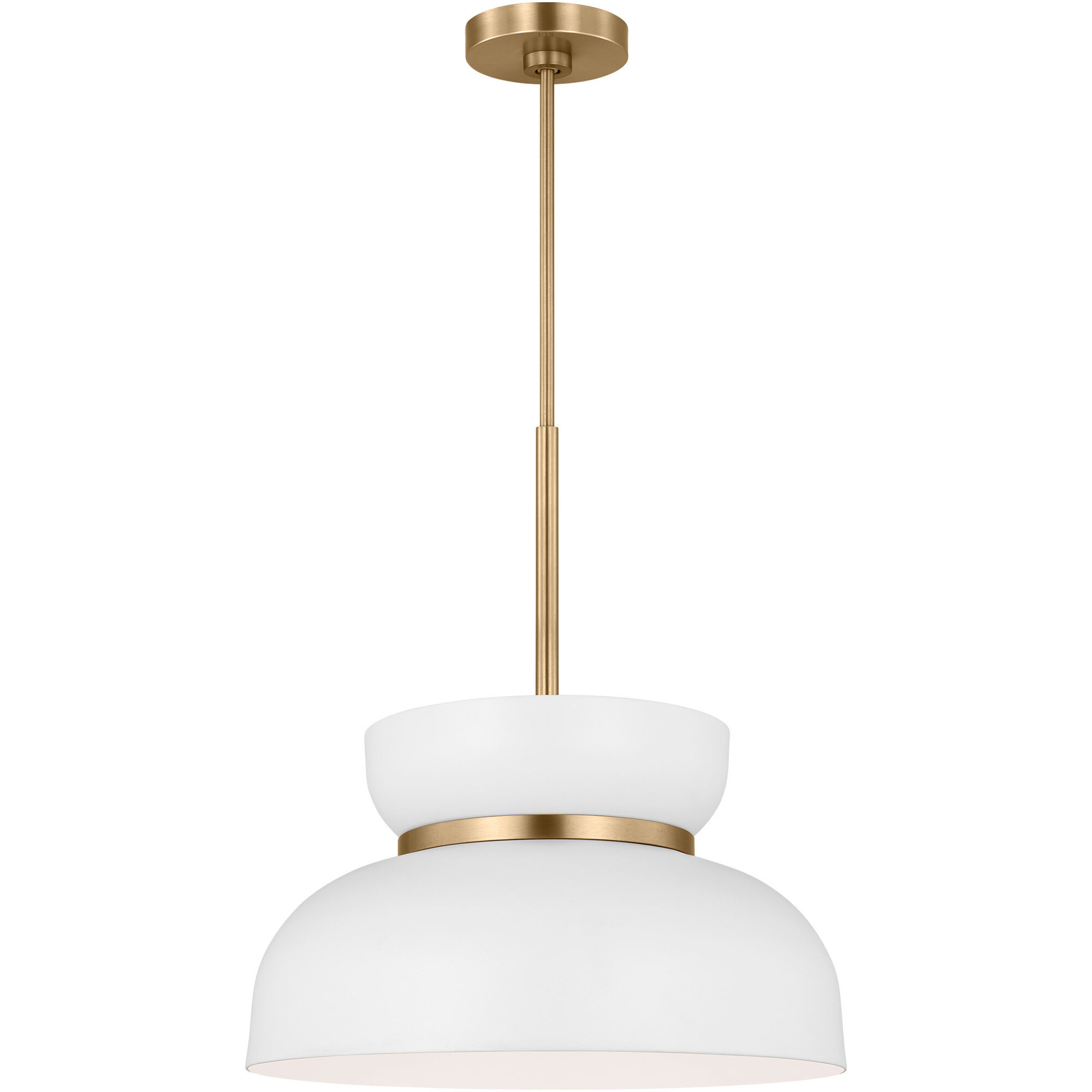 Drew & Jonathan Pemberton 1 Light 12 inch Matte White Pendant Ceiling Light