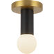 Calla 5.13 inch Brushed Gold Flush Mount Ceiling Light in Matte Opal Glass
