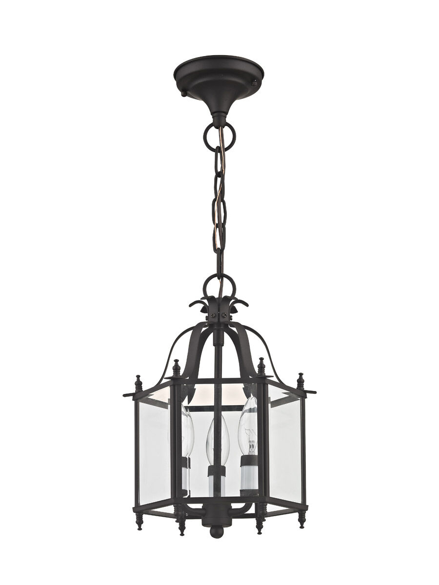 Livingston 3 Light 10 inch Bronze Convertible Mini Pendant/Ceiling Mount Ceiling Light