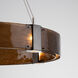 Parallel Linear Pendant Ceiling Light in Novel Brass, Bronze Granite, 2700K LED, Oval