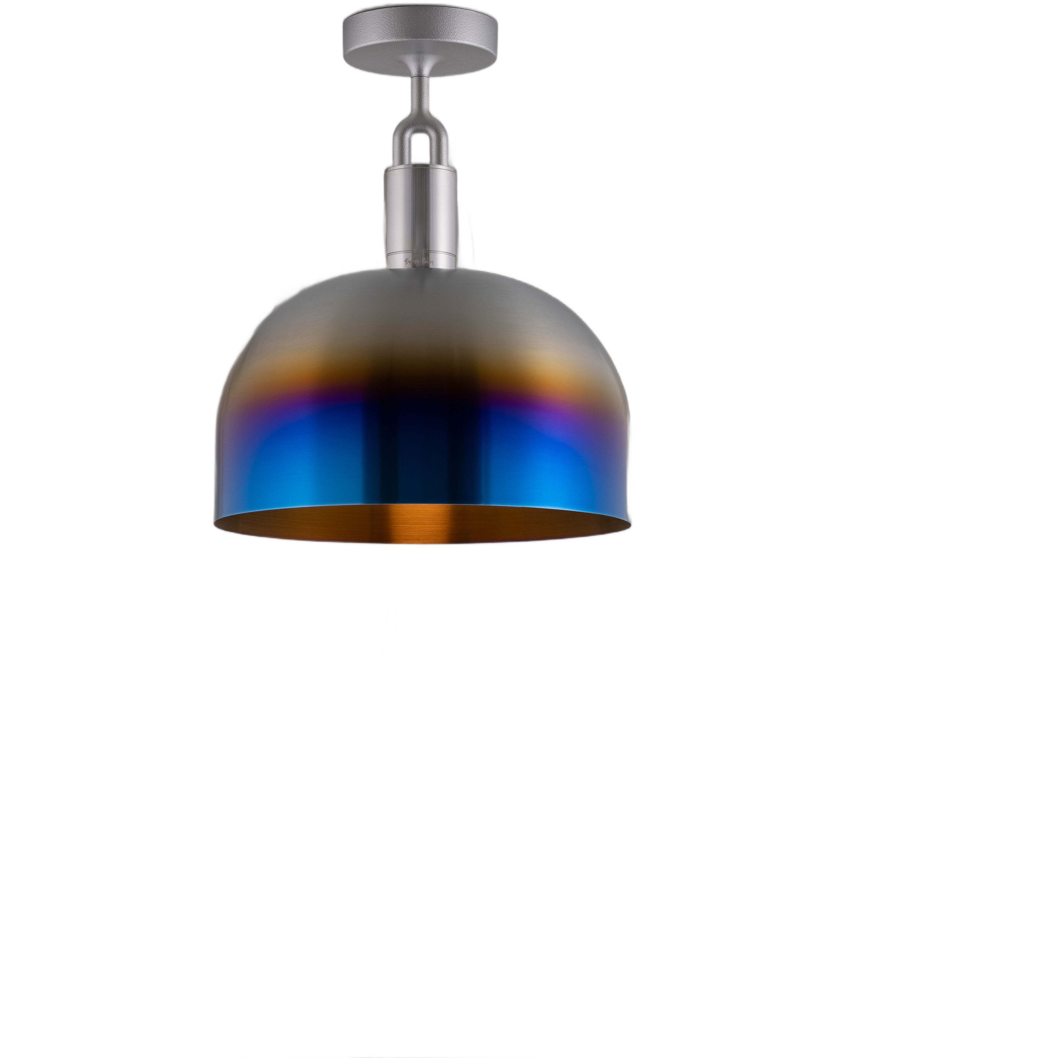 Forked LED 13.39 inch Burnt Steel Flush Mount Ceiling Light