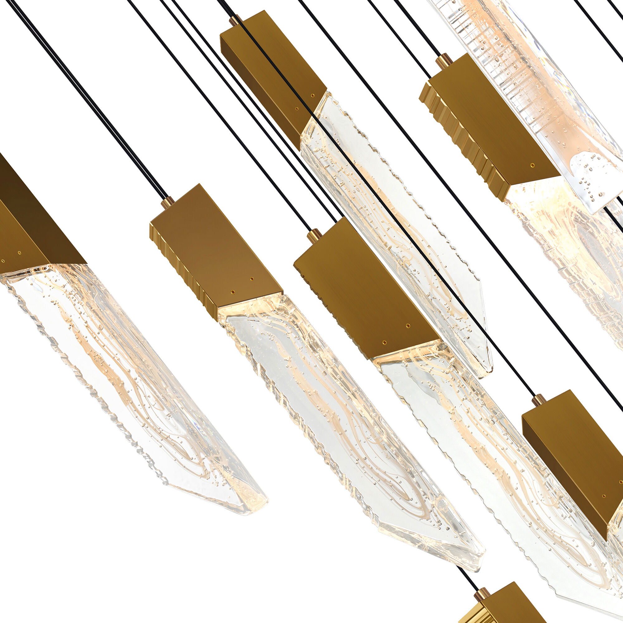 Petra LED 24 inch Brass Chandelier Ceiling Light