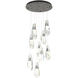 Luma 9 Light 20.5 inch Dark Smoke Pendant Ceiling Light, Large