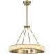 Divinely LED 29 inch Celeste Brass Chandelier Ceiling Light