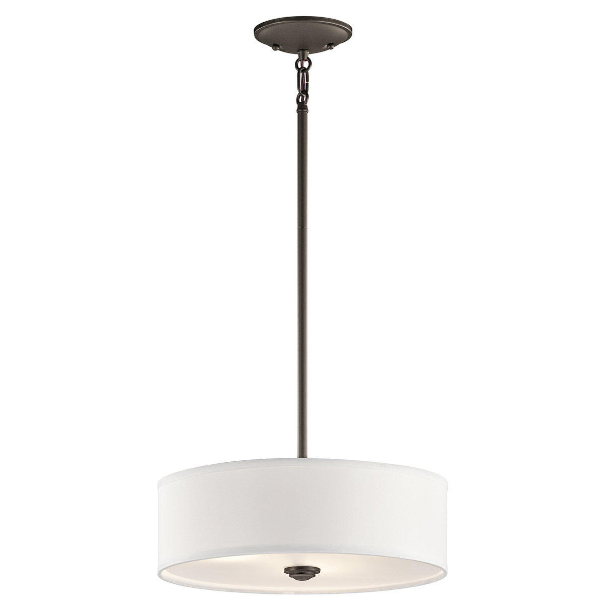 Kichler 43675OZ Shailene 3 Light 14 inch Olde Bronze Semi Flush Light Ceiling Light