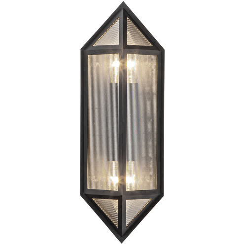 Cairo 2 Light 15 inch Black Outdoor Wall Light