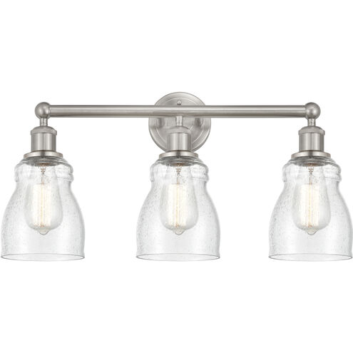Edison Ellery 3 Light 23 inch Brushed Satin Nickel Bath Vanity Light Wall Light in Seedy Glass