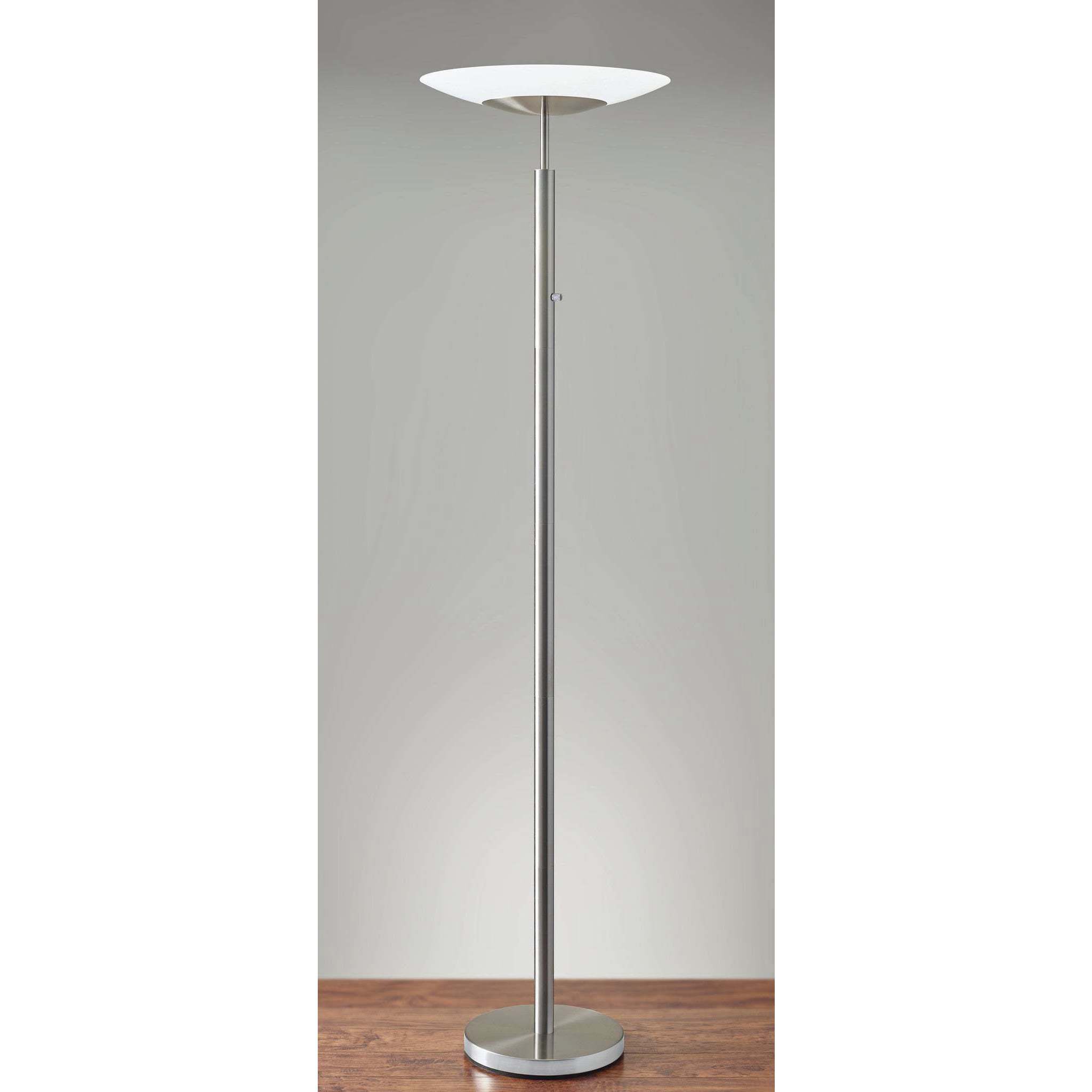 Adesso 5127 22 Stellar 72 inch 24.00 watt Brushed Steel Torchiere