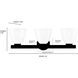Apria 3 Light 24 inch Polished Chrome Vanity Light Wall Light