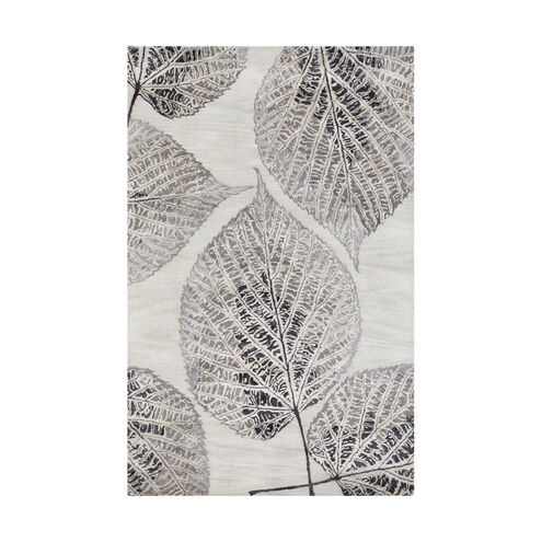 Banshee 96 X 60 inch Light Gray/Charcoal/Khaki Rugs, Wool and Viscose