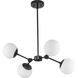 Haas 4 Light 16.5 inch Matte Black Chandelier Ceiling Light, Design Series