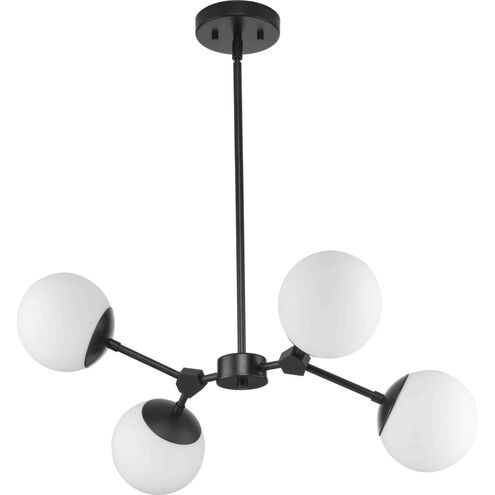 Haas 4 Light 16.5 inch Matte Black Chandelier Ceiling Light, Design Series
