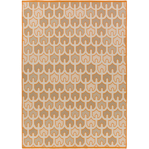 Alameda 36 X 24 inch Burnt Orange, Ivory, Taupe, Khaki Rug