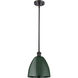 Ballston Plymouth Dome 1 Light 9 inch Oil Rubbed Bronze Pendant Ceiling Light in Matte Green