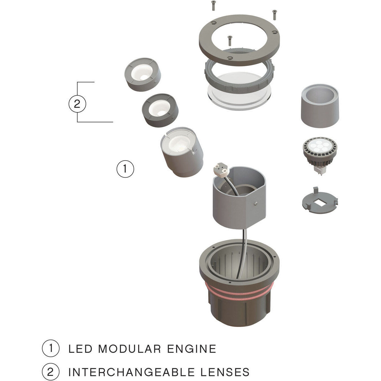 Hardy Island Shielded 12v 12.00 watt Matte Bronze Landscape Well Light in Non-LED