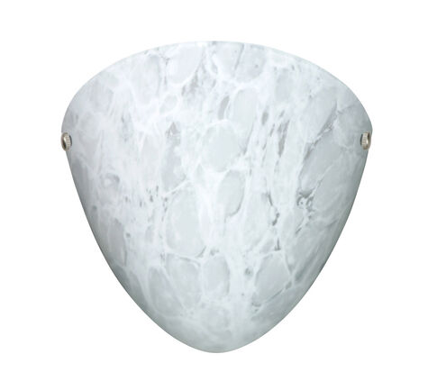 Kailee 1 Light 10 inch Satin Nickel ADA Wall Sconce Wall Light in Incandescent, Carrera Glass