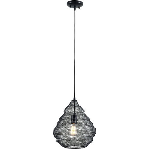 Wabi Sabi 1 Light 14 inch Black Pendant Ceiling Light