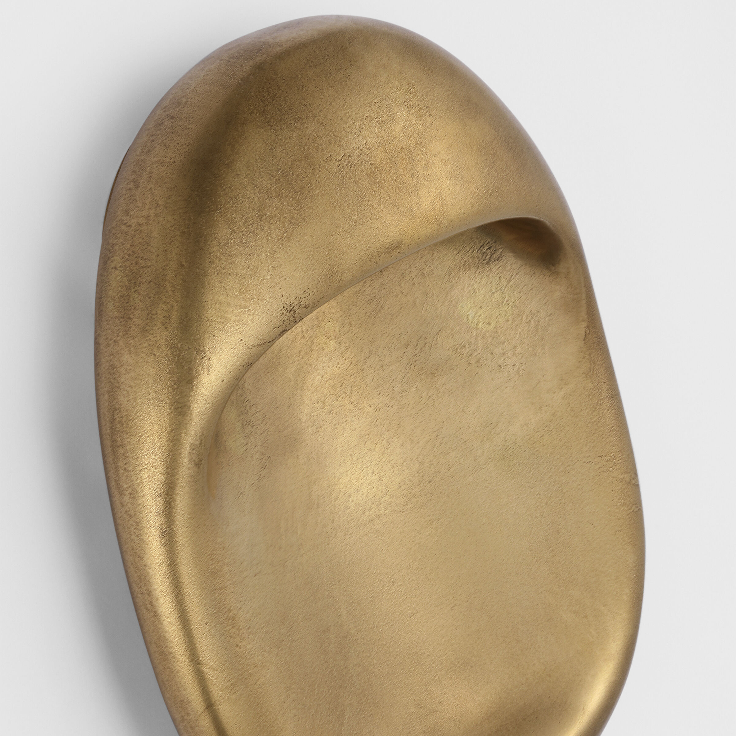 Kelly Wearstler Esculpa LED 12 inch Museum Brass Rounded Wall Light