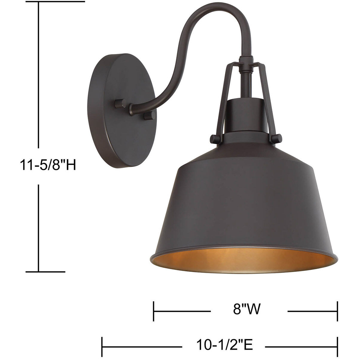 Farmhouse Outdoor Wall Lantern in Oil Rubbed Bronze