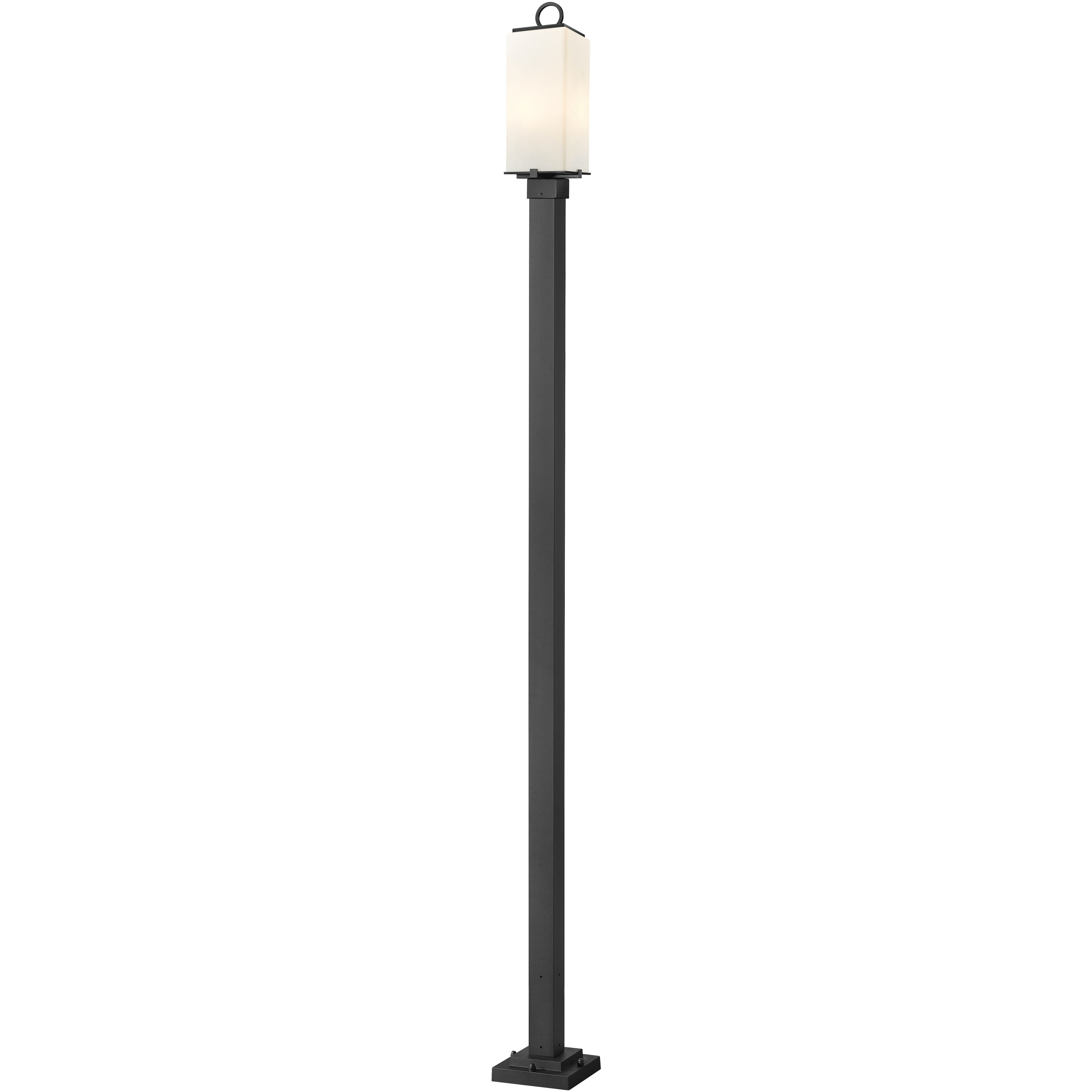 Sana 2 Light 114 inch Black Outdoor Post Mounted Fixture