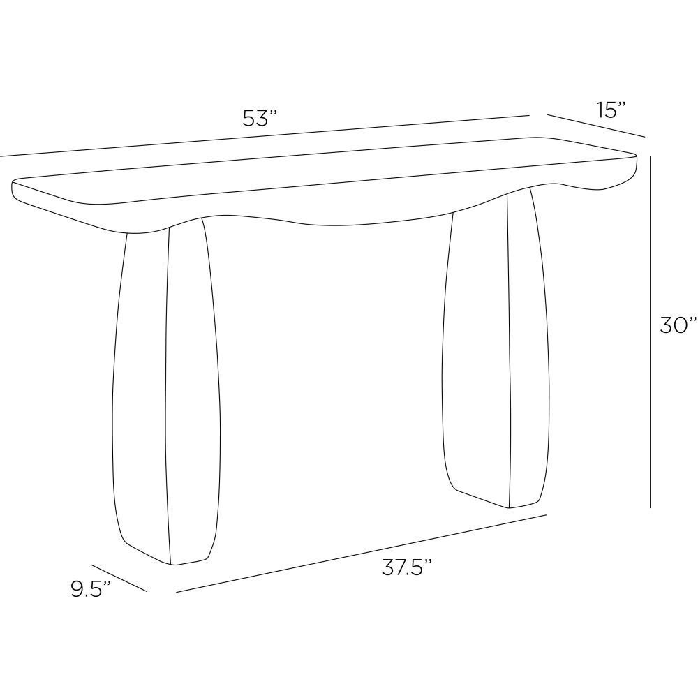 Melt 53 X 30 inch Smoke Outdoor Console