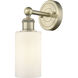 Clymer Sconce Wall Light in Antique Brass, Matte White