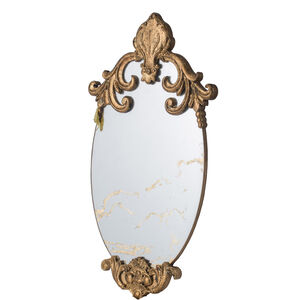 Anita 26 X 15 inch Marble Clear Gold Wall Mirror