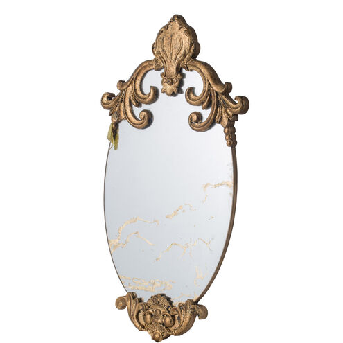 Anita 26.2 X 15 inch Marble Clear Gold Wall Mirror