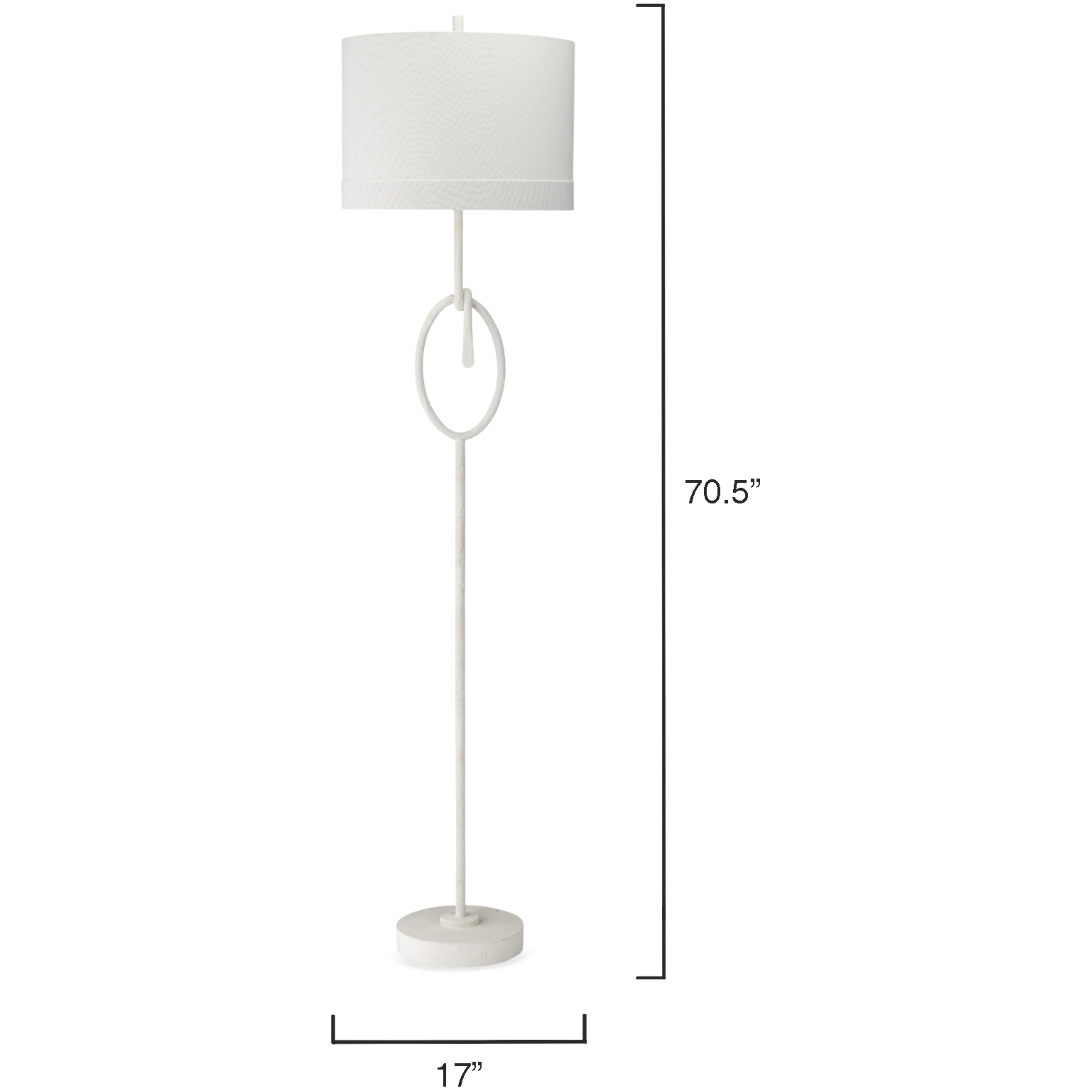 Knot 71 inch 150.00 watt White Gesso Floor Lamp Portable Light