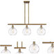 Ballston Athens Water Glass LED 36 inch Brushed Brass Island Light Ceiling Light