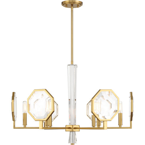 Leighton 6 Light 28 inch Warm Brass Chandelier Ceiling Light