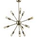 Delphine 12 Light 27 inch Satin Brass Chandelier Ceiling Light