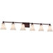 Clouds 6 Light 48.5 inch Polished Chrome Vanity Light Wall Light in Cylinder with Flat Rim, Incandescent