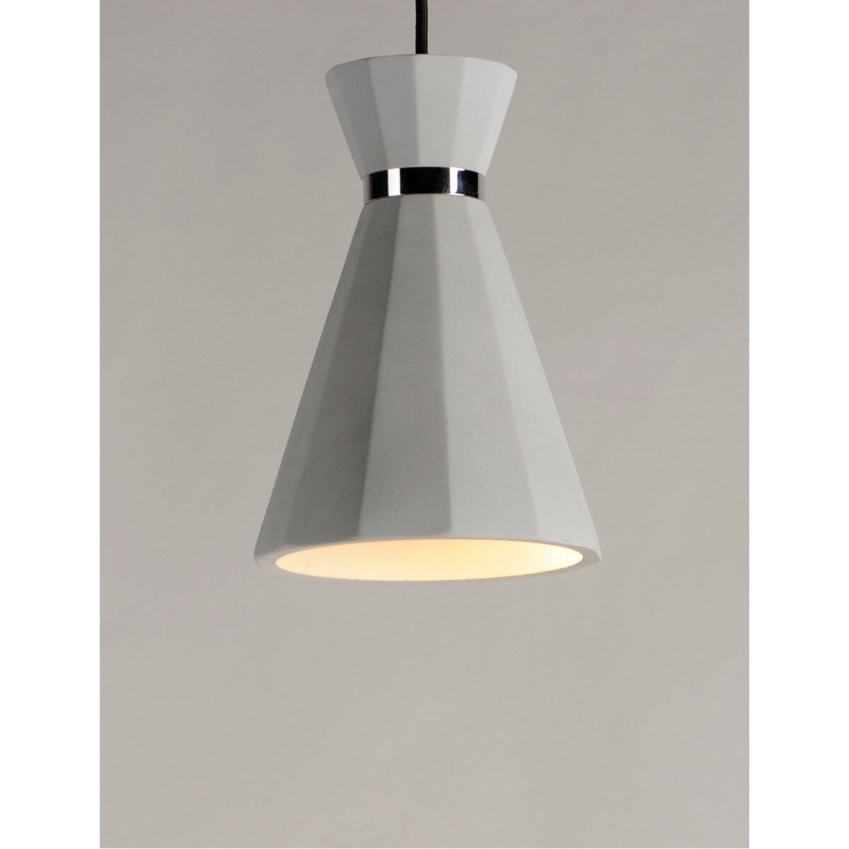 Sash LED 7.75 inch Gray and Polished Chrome Single Pendant Ceiling Light