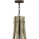 Middlefield LED 48 inch Iron Rust Chandelier Ceiling Light