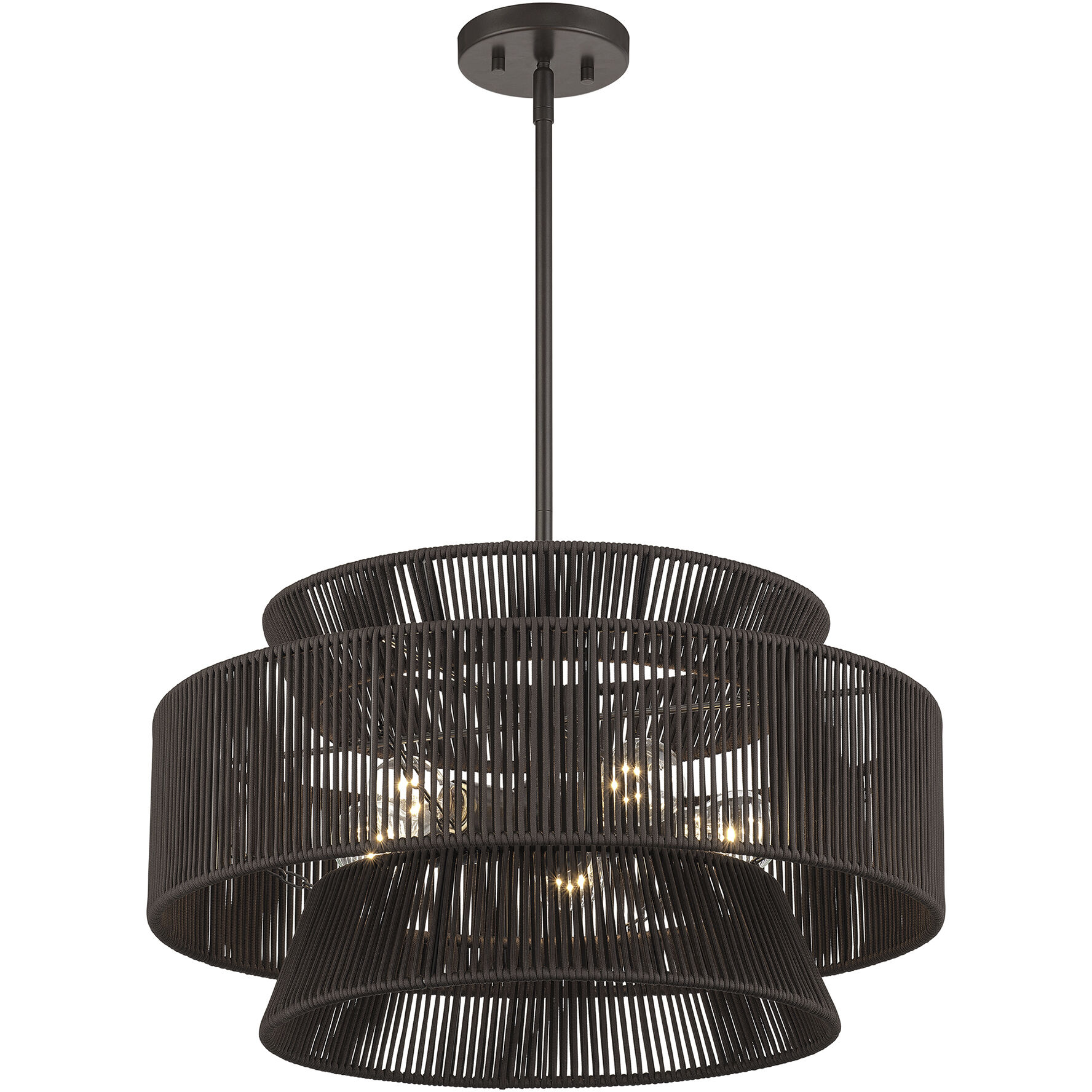 Florell 5 Light 22 inch English Bronze Pendant Chandelier Ceiling Light